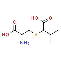 2-[(2-Amino-2-carboxyethyl)thio]-3-methylbutanoic acid Structure
