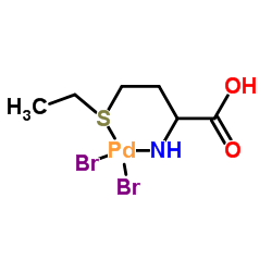 2,2-dibromo-1-ethyl-1λ4-thia-3-aza-2λ4-palladacyclohexane-4-carboxylic acid结构式