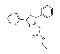 (2,4-diphenyl-thiazol-5-yl)-acetic acid ethyl ester Structure