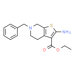 ethyl 2-amino-6-benzyl-4,5,6,7-tetrahydrothieno[2,3-c]pyridine-3-carboxylate hydrochloride structure