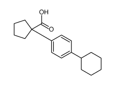 1-(4-cyclohexylphenyl)cyclopentane-1-carboxylic acid结构式