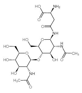 2-ACETAMIDO-4-O-(2-ACETAMIDO-2-DEOXY-BETA-D-GLUCOPYRANOSYL)-1-N-(BETA-L-ASPARTYL)-2-DEOXY-BETA-D-GLUCOPYRANOSYLAMINE Structure