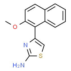 4-(2-甲氧基-1-萘基)-1,3-噻唑-2-胺结构式