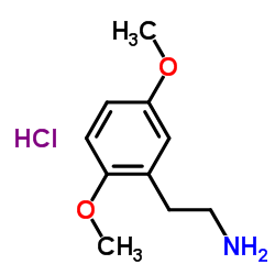 2,5-二甲氧基苯乙胺盐酸盐结构式