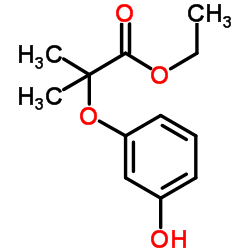 2-(3-羟基苯氧基)-2-甲基丙酸乙酯结构式