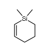 1,1-dimethyl-1-silacyclohex-2-ene结构式