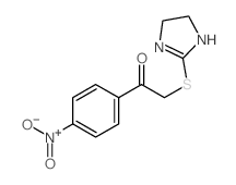 2-(4,5-dihydro-1H-imidazol-2-ylsulfanyl)-1-(4-nitrophenyl)ethanone结构式