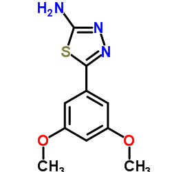 5-(3,5-二甲氧基-苯基)-[1,3,4]噻二唑-2-基胺结构式