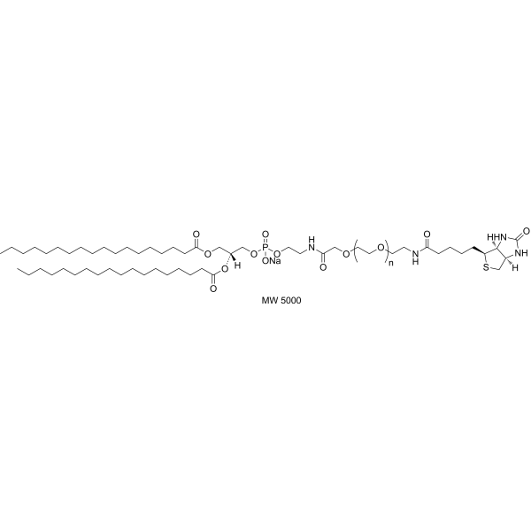 磷脂酰乙醇胺-聚乙二醇2000-生物素结构式