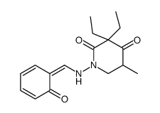 3,3-Diethyl-1-[(o-hydroxybenzylidene)amino]-5-methyl-2,4-piperidinedione结构式