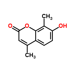 7-羟基-4,8-二甲基香豆素结构式