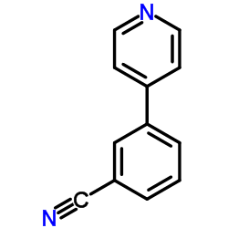 3-(吡啶-4-基)苯甲腈结构式