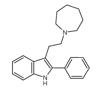 3-[2-(azepan-1-yl)ethyl]-2-phenyl-1H-indole结构式