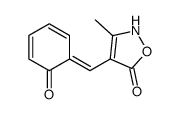 3-methyl-4-[(6-oxocyclohexa-2,4-dien-1-ylidene)methyl]-2H-1,2-oxazol-5-one结构式