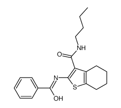 2-benzamido-N-butyl-4,5,6,7-tetrahydro-1-benzothiophene-3-carboxamide结构式