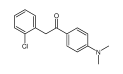 2-(2-氯苯基)-1-[4-(二甲基氨基)苯基]-1-乙酮结构式