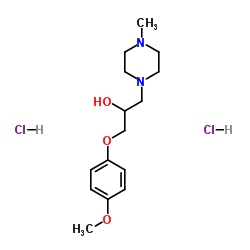 1-(4-Methoxyphenoxy)-3-(4-methyl-1-piperazinyl)-2-propanol dihydrochloride结构式