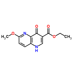 4-羟基-6-甲氧基-1,5-萘啶-3-羧酸乙酯结构式