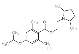 2-(2,5-dimethylpyrrolidin-1-yl)ethyl 2,6-dimethyl-4-propan-2-yloxy-benzoate结构式