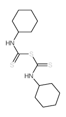 N-cyclohexyl-1-(cyclohexylthiocarbamoylsulfanyl)methanethioamide结构式