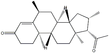 6α,16β-Dimethylpregn-4-ene-3,20-dione结构式