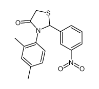 3-(2,4-dimethylphenyl)-2-(3-nitrophenyl)-1,3-thiazolidin-4-one Structure