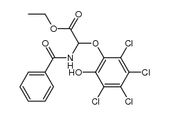 benzoylamino-(2,3,4,5-tetrachloro-6-hydroxy-phenoxy)-acetic acid ethyl ester Structure