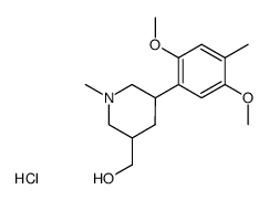 [5-(2,5-Dimethoxy-4-methyl-phenyl)-1-methyl-piperidin-3-yl]-methanol; hydrochloride结构式
