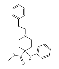 methyl 4-(phenylamino)-1-(2-phenylethyl)-4-piperidinecarboxylate结构式