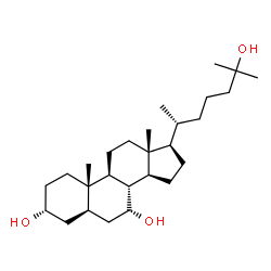cholestane-3,7,25-triol结构式
