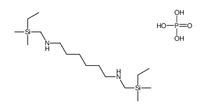 N,N'-bis[[ethyl(dimethyl)silyl]methyl]hexane-1,6-diamine,phosphoric acid结构式