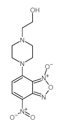 BENZOFURAZAN, 7-(4-(2-HYDROXYETHYL)-1-PIPERAZINYL)-4-NITRO-, 1-OXIDE结构式