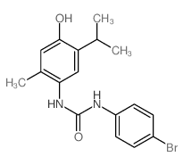 3-(4-bromophenyl)-1-(4-hydroxy-2-methyl-5-propan-2-yl-phenyl)urea结构式