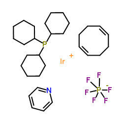 (1,5-环辛二烯)(嘧啶)(三环己基膦)铱(I)六氟磷酸盐结构式