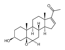 5beta,6beta-epoxy-3beta-hydroxypregn-16-en-20-one结构式
