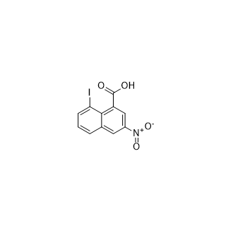 8-碘-3-硝基-1-萘甲酸结构式