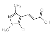 3-(5-Chloro-1,3-dimethyl-1H-pyrazol-4-yl)acrylic acid结构式