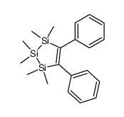 1,1,2,2,3,3-hexamethyl-4,5-diphenyl-1,2,3-trisilacyclopent-4-ene结构式