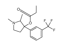 1,2-Dimethyl-3-(α,α,α-trifluoro-m-tolyl)pyrrolidin-3-ol propionate结构式