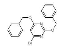 4-bromo-2,6-bis(phenylmethoxy)pyrimidine structure