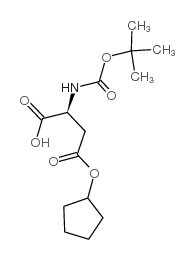 (3S)-4-cyclopentyloxy-3-[(2-methylpropan-2-yl)oxycarbonylamino]-4-oxobutanoic acid结构式