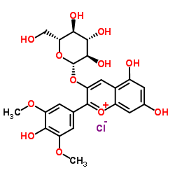 氯化锦葵色素-3-O-葡萄糖苷结构式