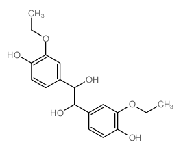 1,2-Ethanediol,1,2-bis(3-ethoxy-4-hydroxyphenyl)-结构式