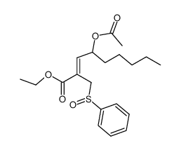 ethyl 4-acetoxy-2-((phenylsulfinyl)methyl)non-2-enoate Structure