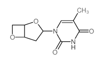 1-(3,5-脱水-2-脱氧-Β-D-苏-戊呋喃糖基)胸腺嘧啶结构式