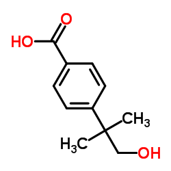 4-(1-hydroxy-2-methylpropan-2-yl)benzoic acid结构式