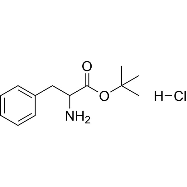 DL-苯丙氨酸叔丁酯盐酸盐结构式