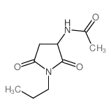 N-(2,5-dioxo-1-propyl-pyrrolidin-3-yl)acetamide结构式