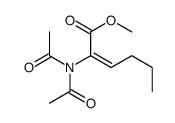 methyl 2-(diacetylamino)hex-2-enoate结构式