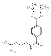 4-[[3-(二甲氨基)丙基]氨基甲酰基]苯硼酸频哪醇酯结构式